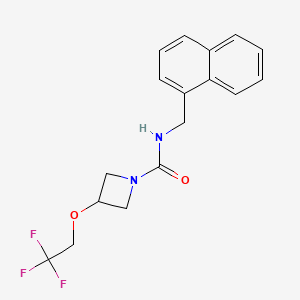 molecular formula C17H17F3N2O2 B2938209 N-(naphthalen-1-ylmethyl)-3-(2,2,2-trifluoroethoxy)azetidine-1-carboxamide CAS No. 2309342-62-7