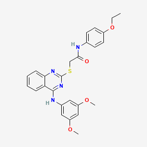 molecular formula C26H26N4O4S B2938214 2-[4-(3,5-dimethoxyanilino)quinazolin-2-yl]sulfanyl-N-(4-ethoxyphenyl)acetamide CAS No. 688356-40-3