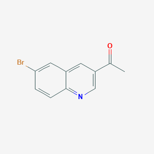 molecular formula C11H8BrNO B2938216 1-(6-溴喹啉-3-基)乙酮 CAS No. 1309365-98-7