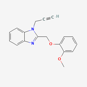 molecular formula C18H16N2O2 B2938218 2-[(2-methoxyphenoxy)methyl]-1-(prop-2-yn-1-yl)-1H-1,3-benzodiazole CAS No. 872333-72-7