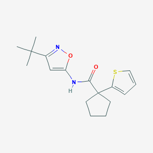 N-(3-(tert-butyl)isoxazol-5-yl)-1-(thiophen-2-yl)cyclopentanecarboxamide