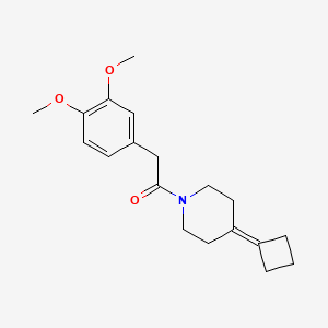 molecular formula C19H25NO3 B2938233 1-(4-Cyclobutylidenepiperidin-1-yl)-2-(3,4-dimethoxyphenyl)ethanone CAS No. 2310153-13-8