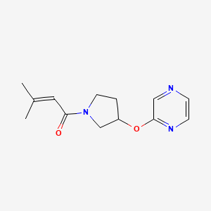 3-Methyl-1-(3-(pyrazin-2-yloxy)pyrrolidin-1-yl)but-2-en-1-one