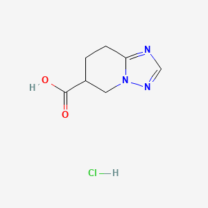 molecular formula C7H10ClN3O2 B2938242 5H,6H,7H,8H-[1,2,4]triazolo[1,5-a]pyridine-6-carboxylic acid hydrochloride CAS No. 2171804-23-0