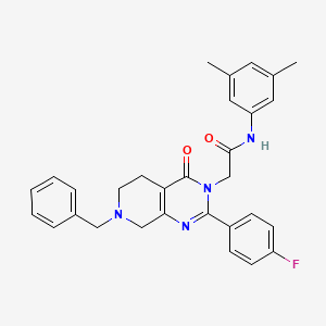 molecular formula C30H29FN4O2 B2938246 5-(2-Bromophenyl)-3-(5-methoxy-3-methyl-1-benzofuran-2-yl)-1,2,4-oxadiazole CAS No. 1185134-05-7