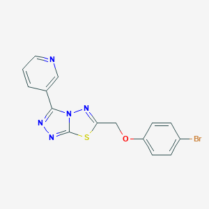 molecular formula C15H10BrN5OS B293825 6-[(4-Bromophenoxy)methyl]-3-pyridin-3-yl[1,2,4]triazolo[3,4-b][1,3,4]thiadiazole 