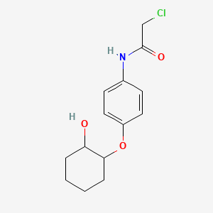 molecular formula C14H18ClNO3 B2938250 2-Chloro-N-[4-(2-hydroxycyclohexyl)oxyphenyl]acetamide CAS No. 153088-06-3