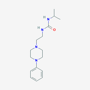 molecular formula C16H26N4O B2938255 1-Isopropyl-3-(2-(4-phenylpiperazin-1-yl)ethyl)urea CAS No. 1207045-56-4