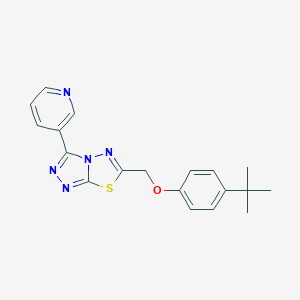 molecular formula C19H19N5OS B293826 4-Tert-butylphenyl [3-(3-pyridinyl)[1,2,4]triazolo[3,4-b][1,3,4]thiadiazol-6-yl]methyl ether 