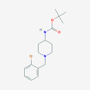 molecular formula C17H25BrN2O2 B2938260 叔丁基 1-(2-溴苯甲基)哌啶-4-基氨基甲酸酯 CAS No. 1286263-42-0