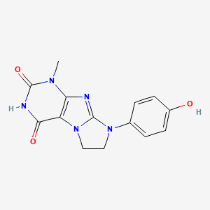 8-(4-Hydroxyphenyl)-1-methyl-1,3,5-trihydroimidazolidino[1,2-h]purine-2,4-dion e