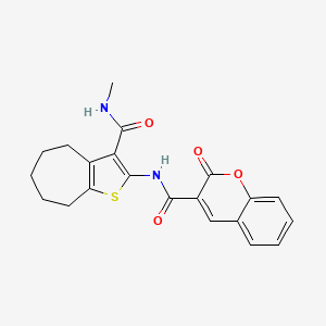 N-[3-(methylcarbamoyl)-5,6,7,8-tetrahydro-4H-cyclohepta[b]thiophen-2-yl]-2-oxochromene-3-carboxamide
