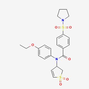 N-(1,1-dioxido-2,3-dihydrothiophen-3-yl)-N-(4-ethoxyphenyl)-4-(pyrrolidin-1-ylsulfonyl)benzamide