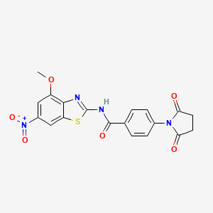 4-(2,5-dioxopyrrolidin-1-yl)-N-(4-methoxy-6-nitro-1,3-benzothiazol-2-yl)benzamide