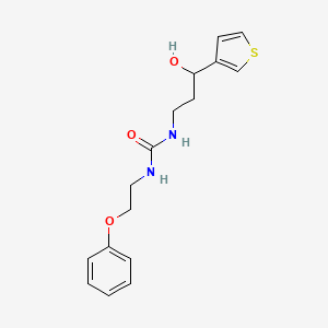 molecular formula C16H20N2O3S B2938293 1-(3-羟基-3-(噻吩-3-基)丙基)-3-(2-苯氧基乙基)脲 CAS No. 2034539-75-6