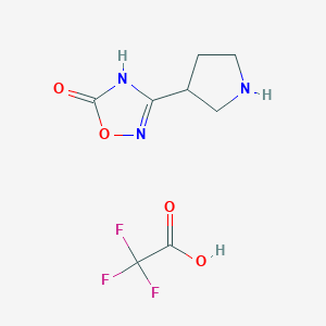 3-Pyrrolidin-3-yl-4H-1,2,4-oxadiazol-5-one;2,2,2-trifluoroacetic acid