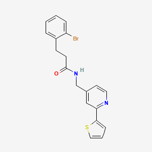 3-(2-bromophenyl)-N-((2-(thiophen-2-yl)pyridin-4-yl)methyl)propanamide