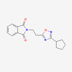2-(2-(3-Cyclopentyl-1,2,4-oxadiazol-5-yl)ethyl)isoindoline-1,3-dione