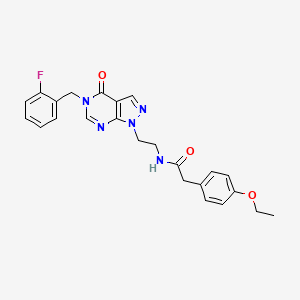 2-(4-ethoxyphenyl)-N-(2-(5-(2-fluorobenzyl)-4-oxo-4,5-dihydro-1H-pyrazolo[3,4-d]pyrimidin-1-yl)ethyl)acetamide