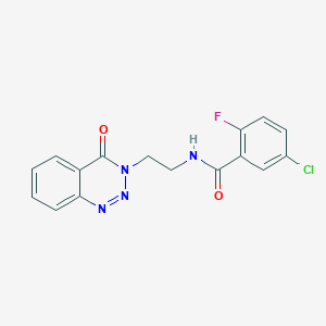 5-chloro-2-fluoro-N-(2-(4-oxobenzo[d][1,2,3]triazin-3(4H)-yl)ethyl)benzamide