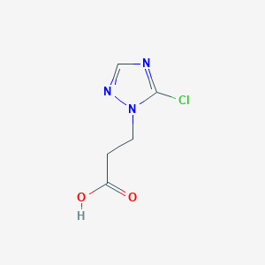 molecular formula C5H6ClN3O2 B2938320 3-(5-chloro-1H-1,2,4-triazol-1-yl)propanoic acid CAS No. 1554660-78-4
