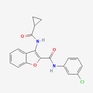 N-(3-chlorophenyl)-3-(cyclopropanecarboxamido)benzofuran-2-carboxamide