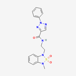 N-(2-(3-methyl-2,2-dioxidobenzo[c][1,2,5]thiadiazol-1(3H)-yl)ethyl)-2-phenyl-2H-1,2,3-triazole-4-carboxamide