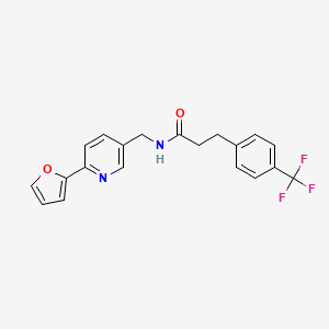 N-((6-(furan-2-yl)pyridin-3-yl)methyl)-3-(4-(trifluoromethyl)phenyl)propanamide