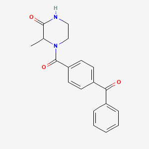 molecular formula C19H18N2O3 B2938339 4-(4-Benzoylbenzoyl)-3-methylpiperazin-2-one CAS No. 1103263-78-0