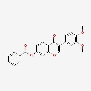 3-(3,4-dimethoxyphenyl)-4-oxo-4H-chromen-7-yl benzoate