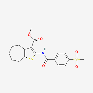 methyl 2-(4-(methylsulfonyl)benzamido)-5,6,7,8-tetrahydro-4H-cyclohepta[b]thiophene-3-carboxylate