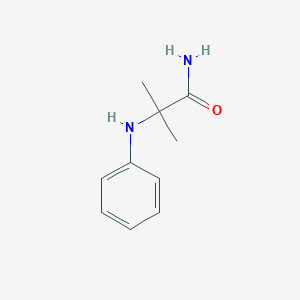 molecular formula C10H14N2O B2938354 2-Methyl-2-(phenylamino)propanamide CAS No. 70441-27-9