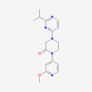 1-(2-Methoxypyridin-4-yl)-4-(2-propan-2-ylpyrimidin-4-yl)piperazin-2-one