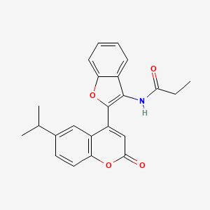 N-{2-[2-oxo-6-(propan-2-yl)-2H-chromen-4-yl]-1-benzofuran-3-yl}propanamide
