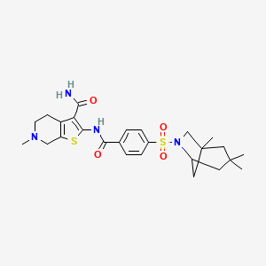 6-Methyl-2-(4-((1,3,3-trimethyl-6-azabicyclo[3.2.1]octan-6-yl)sulfonyl)benzamido)-4,5,6,7-tetrahydrothieno[2,3-c]pyridine-3-carboxamide