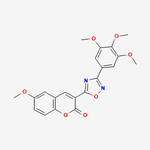 6-methoxy-3-[3-(3,4,5-trimethoxyphenyl)-1,2,4-oxadiazol-5-yl]-2H-chromen-2-one