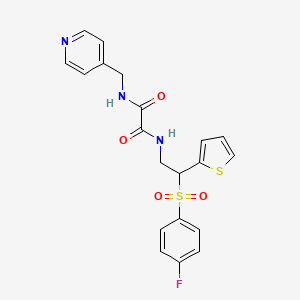 N1-(2-((4-fluorophenyl)sulfonyl)-2-(thiophen-2-yl)ethyl)-N2-(pyridin-4-ylmethyl)oxalamide
