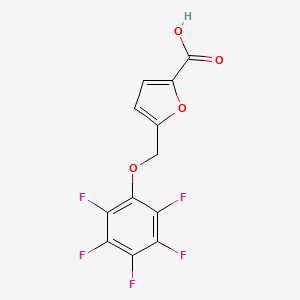 molecular formula C12H5F5O4 B2938373 5-[(Pentafluorophenoxy)methyl]-2-furoic acid CAS No. 402727-83-7
