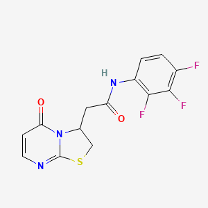 molecular formula C14H10F3N3O2S B2938374 2-(5-oxo-3,5-dihydro-2H-thiazolo[3,2-a]pyrimidin-3-yl)-N-(2,3,4-trifluorophenyl)acetamide CAS No. 946341-95-3