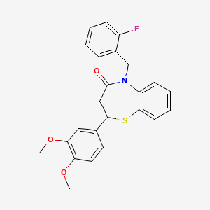 2-(3,4-dimethoxyphenyl)-5-(2-fluorobenzyl)-2,3-dihydrobenzo[b][1,4]thiazepin-4(5H)-one