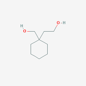 molecular formula C9H18O2 B2938406 2-[1-(Hydroxymethyl)cyclohexyl]ethan-1-ol CAS No. 3187-28-8