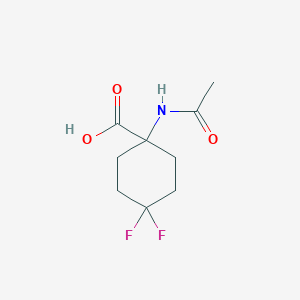 molecular formula C9H13F2NO3 B2938425 1-Acetamido-4,4-difluorocyclohexane-1-carboxylic acid CAS No. 2027393-38-8