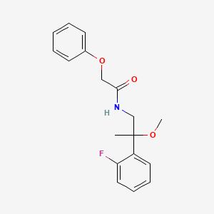 molecular formula C18H20FNO3 B2938426 N-(2-(2-fluorophenyl)-2-methoxypropyl)-2-phenoxyacetamide CAS No. 1797160-15-6