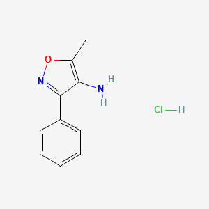 5-Methyl-3-phenyl-1,2-oxazol-4-amine hydrochloride