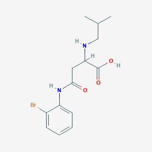molecular formula C14H19BrN2O3 B2938438 4-((2-Bromophenyl)amino)-2-(isobutylamino)-4-oxobutanoic acid CAS No. 1048001-11-1