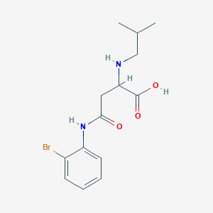 molecular formula C14H19BrN2O3 B2938438 4-((2-溴苯基)氨基)-2-(异丁基氨基)-4-氧代丁酸 CAS No. 1048001-11-1