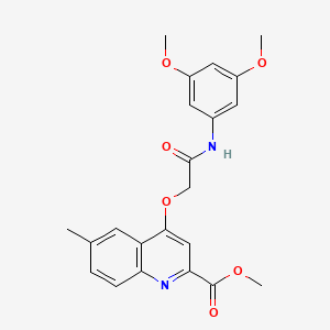 2-[3-isopropyl-6-(5-methyl-1,2,4-oxadiazol-3-yl)-2-oxo-2,3-dihydro-1H-benzimidazol-1-yl]-N-(4-methyl-1,3-thiazol-2-yl)acetamide