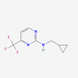molecular formula C9H10F3N3 B2938443 N-(cyclopropylmethyl)-4-(trifluoromethyl)pyrimidin-2-amine CAS No. 1339494-41-5