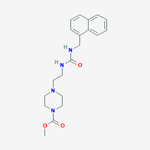 molecular formula C20H26N4O3 B2938445 Methyl 4-(2-(3-(naphthalen-1-ylmethyl)ureido)ethyl)piperazine-1-carboxylate CAS No. 1226441-71-9