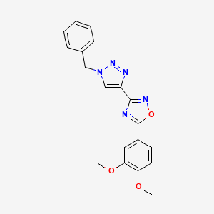 molecular formula C19H17N5O3 B2938451 3-(1-benzyl-1H-1,2,3-triazol-4-yl)-5-(3,4-dimethoxyphenyl)-1,2,4-oxadiazole CAS No. 1251607-74-5